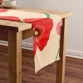 Rote Mohnblume Blume Kurzer Tischläufer (Beispiel)