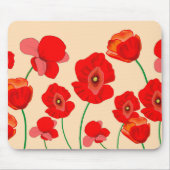 Rote Mohnblume Blume Mousepad (Vorne)