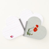 Rote Mohnblume Blume Notizblock (Innenseite)