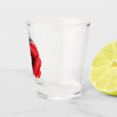 Rote Mohnblume Blume Personalisiert Schnapsglas (Rechts)