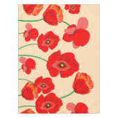 Rote Mohnblume Blume Tischdecke (Vorderseite)