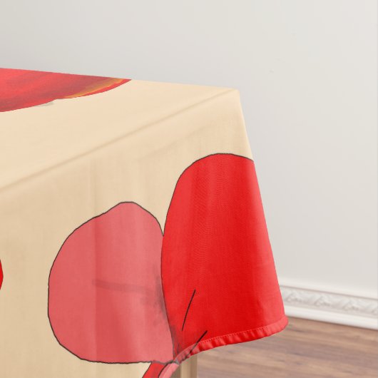 Rote Mohnblume Blume Tischdecke (Beispiel)