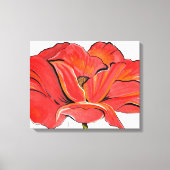 Rote Mohnblume Blume Zeitgenössische Acrylmalerei Leinwanddruck (Vorderseite)