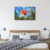 Rote Mohnblume Leinwanddruck (Insitu (Schlafzimmer))