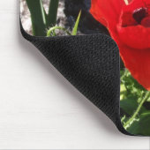Rote Mohnblume Mousepad (Ecke)