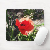 Rote Mohnblume Mousepad (Mit Mouse)