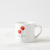 Rote Mohnblume Personalisiert Espressotasse (Rechts)