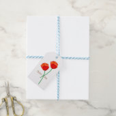 Rote Mohnblume Personalisiert Geschenkanhänger (Mit Garn)