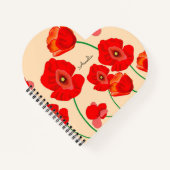 Rote Mohnblume Personalisiert Notizblock (Vorderseite)