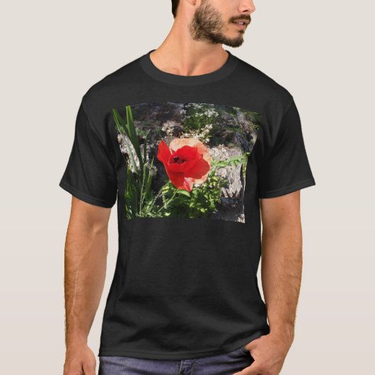 Rote Mohnblume T-Shirt (Vorderseite)