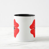 Rote Mohnblume Tasse (Zentrum)