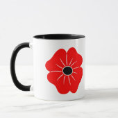 Rote Mohnblume Tasse (Links)