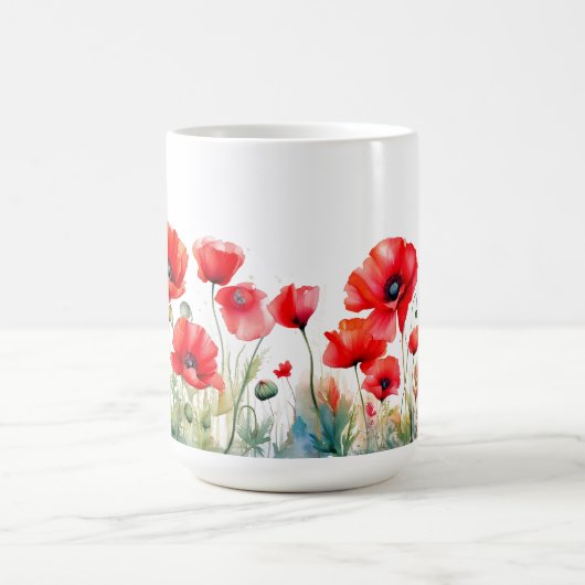 Rote Mohnblume Tasse (Mittel)