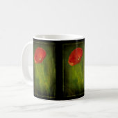 Rote Mohnblume vintagestyle Tasse (Vorderseite Links)