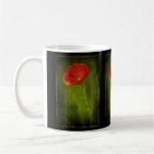 Rote Mohnblume vintagestyle Tasse (Links)