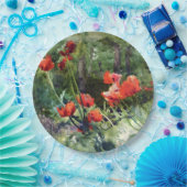 Rote Mohnblume (von Mildred Anne Butler) Pappteller (Party)