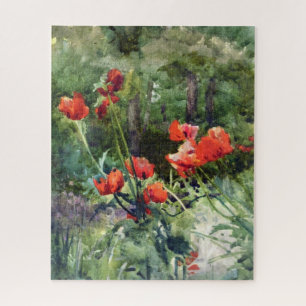 Rote Mohnblume (von Mildred Anne Butler) Puzzle