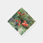 Rote Mohnblume (von Mildred Anne Butler) Serviette (Ecke)