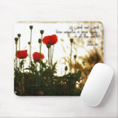 Rote Mohnblumen am Sonnenuntergang Mousepad (Mit Mouse)