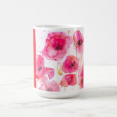 Rote Mohnblumen-Aquarell-Frauenname Kaffeetasse (Mittel)
