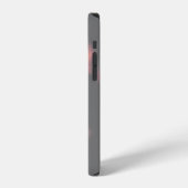 rote Mohnblumen auf Grau iPhone Hülle (Linke Seite)