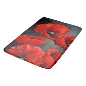 Rote Mohnblumen Badematte (Schrägansicht)