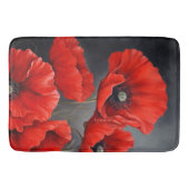 Rote Mohnblumen Badematte (Vorderseite)