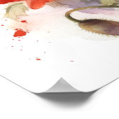 Rote Mohnblumen Blume Art Print Poster (Ecke)