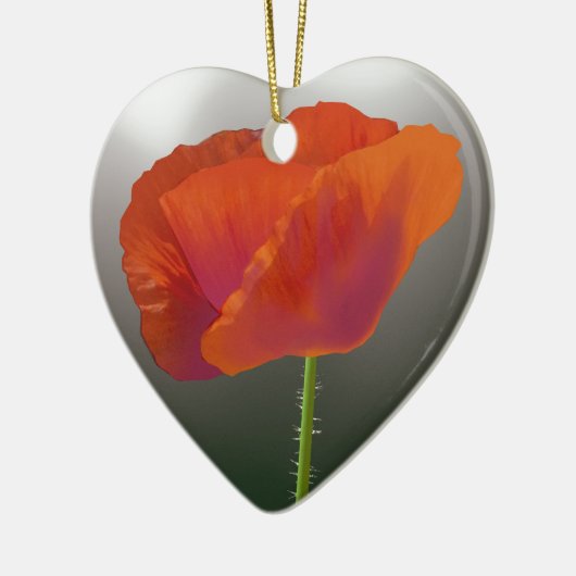 Rote Mohnblumen-Blume Keramikornament (Links)