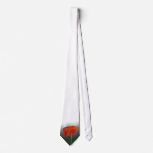 Rote Mohnblumen-Blumen-Hals-Krawatte Krawatte