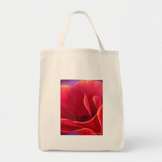 Rote Mohnblumen-Blumen-Malerei - multi Tragetasche (Vorne)