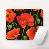 Rote Mohnblumen-Blumen Mousepad (Mit Mouse)