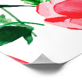 Rote Mohnblumen: Blumenbilder in Aquarellen Poster (Ecke)