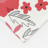 Rote Mohnblumen-BlumenFleecedecke Fleecedecke (Ecke)