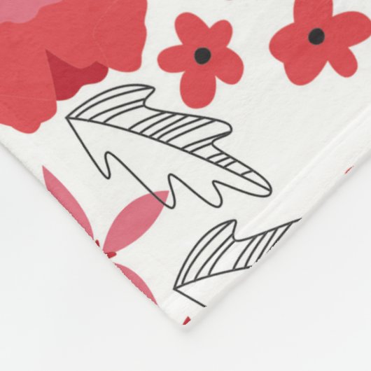 Rote Mohnblumen-BlumenFleecedecke Fleecedecke (Ecke)