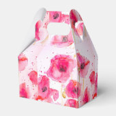 Rote Mohnblumen-Blumentee-Party-Cake-Geschenkbox Geschenkschachtel (Rückseite)