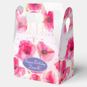 Rote Mohnblumen-Blumentee-Party-Cake-Geschenkbox Geschenkschachtel (Geöffnet)