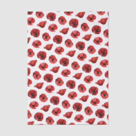 Rote Mohnblumen Botanische Wildblumen Hochzeit Seidenpapier