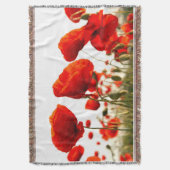 Rote Mohnblumen Decke (Vorderseite Vertikal)