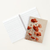 Rote Mohnblumen. Deluxe-Spirale Notizblock (Innenseite)