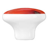 Rote Mohnblumen Design Keramik-Griff Keramikknauf (Seitenansicht)