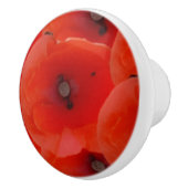 Rote Mohnblumen Design Keramik-Griff Keramikknauf (Rechts)