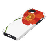 Rote Mohnblumen-Einfachheit Case-Mate iPhone Hülle (unten)