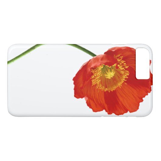 Rote Mohnblumen-Einfachheit Case-Mate iPhone Hülle (Rückseite (Horizontal))