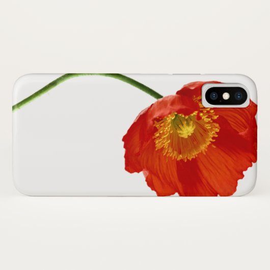 Rote Mohnblumen-Einfachheit Case-Mate iPhone Hülle (Rückseite (Horizontal))