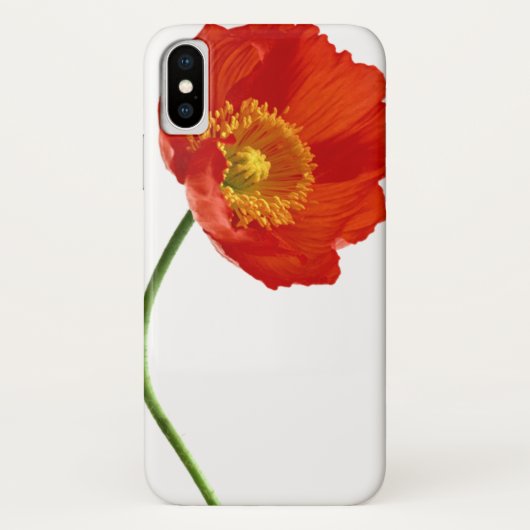 Rote Mohnblumen-Einfachheit Case-Mate iPhone Hülle (Rückseite)