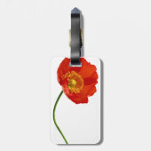 Rote Mohnblumen-Einfachheit Gepäckanhänger (Rückseite vertikal)