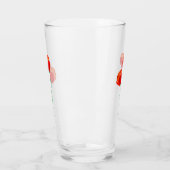 Rote Mohnblumen Glas (Links)
