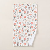 Rote Mohnblumen im skandinavischen Stil Badhandtuch Set (Handtuch)