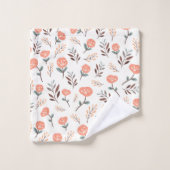 Rote Mohnblumen im skandinavischen Stil Badhandtuch Set (Waschlappen)